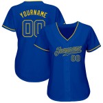 Maglia da baseball personalizzata Royal Royal-Gold autentica Maglia da baseball personalizzata Royal Royal-Gold autentica