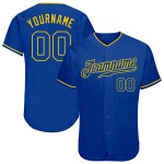 Maglia da baseball personalizzata Royal Royal-Gold autentica Maglia da baseball personalizzata Royal Royal-Gold autentica