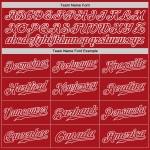 Maglia da baseball autentica rossa e bianca personalizzata Maglia da baseball autentica rossa e bianca personalizzata