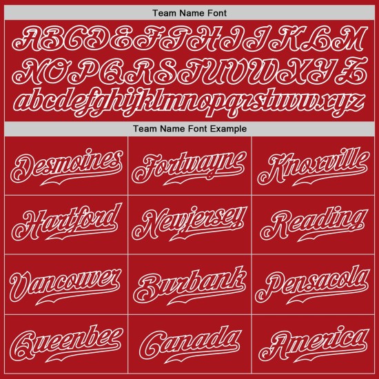 Maglia da baseball autentica rossa e bianca personalizzata Maglia da baseball autentica rossa e bianca personalizzata